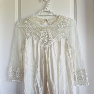 Express Cream Lace Blouse